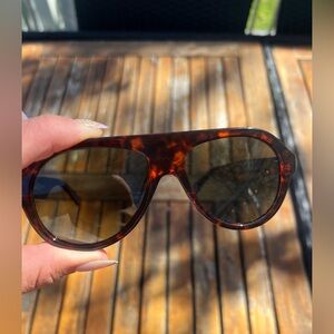Vanlinker Retro Aviators brown tortoiseshell sunglasses